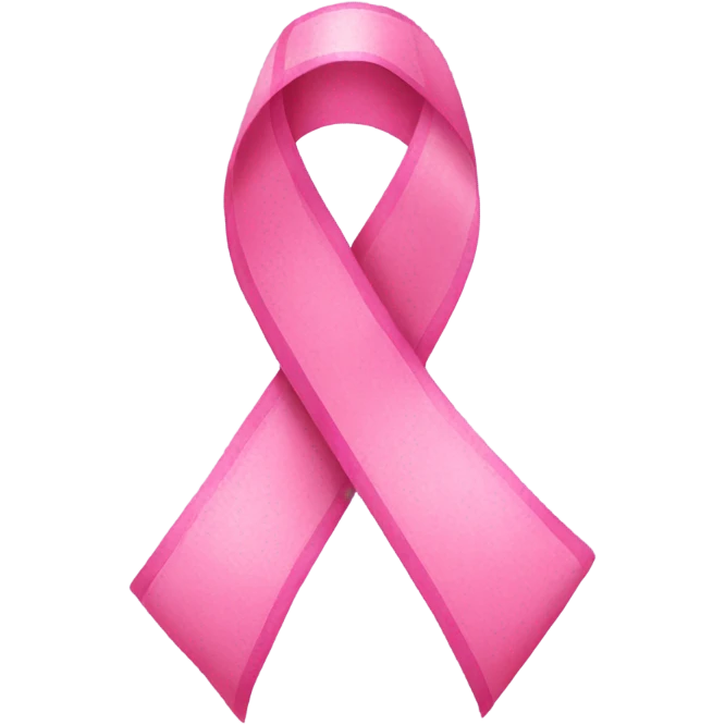 Pink ribbon with 🥐 emoji