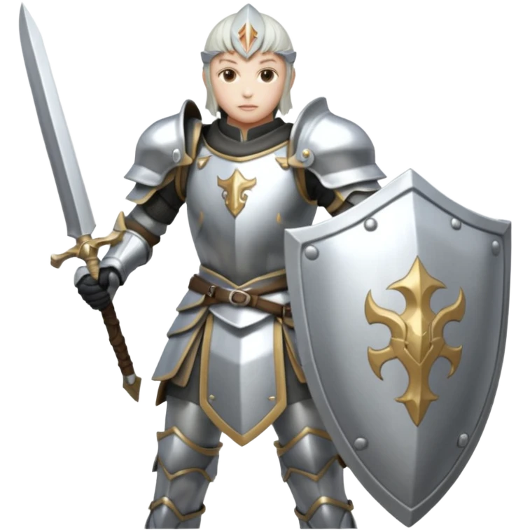 FFXI Paladin, shining armor, defensive stance, shield forward emoji