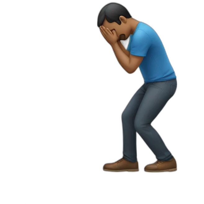 Man bowing thank you emoji