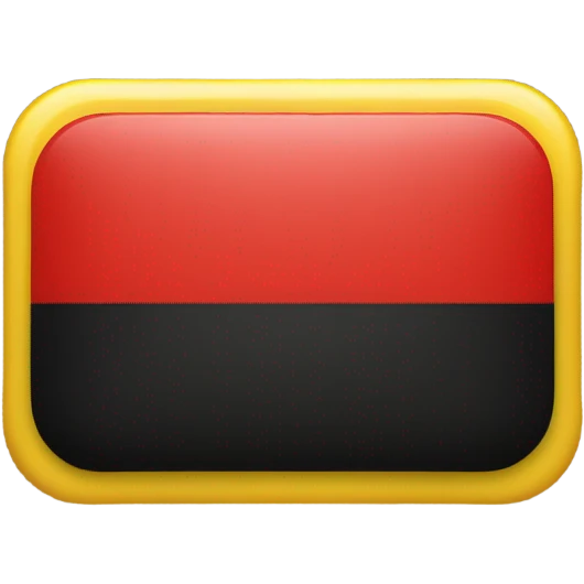 a black and red rectangle with a medium-sized yellow circle in the middle". emoji