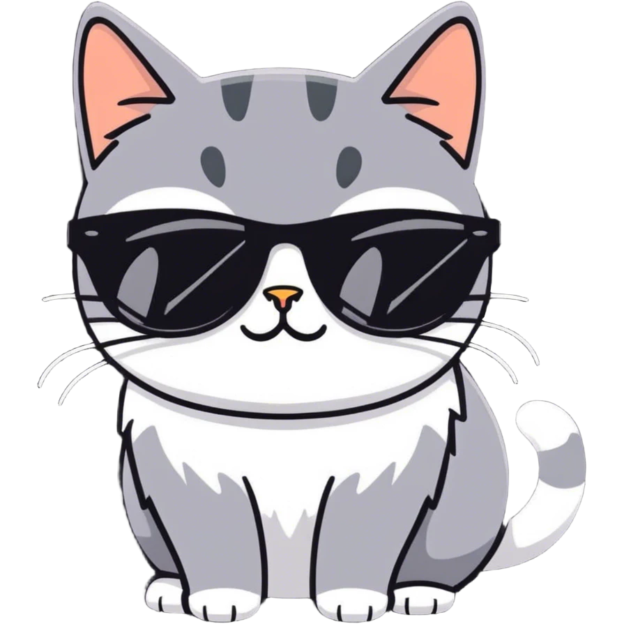 Cat with sunglasses emoji