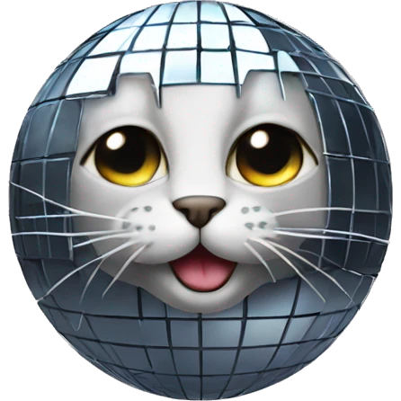 cat disco ball emoji