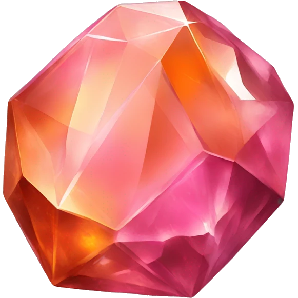 Pink and orange Crystal gemstone emoji