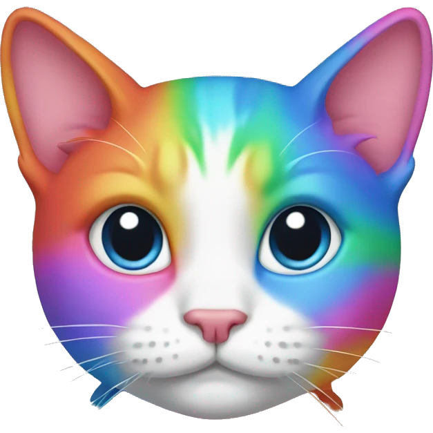 Rainbow cat emoji