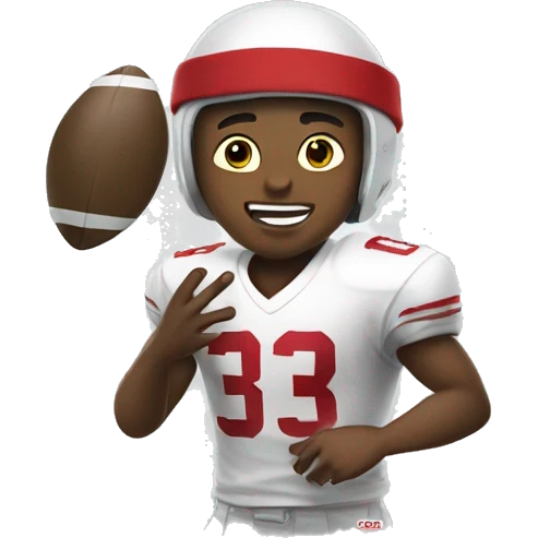 Me playing football with a hat on emoji