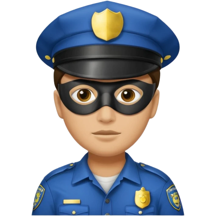 thief, Police hat, thief mask. emoji