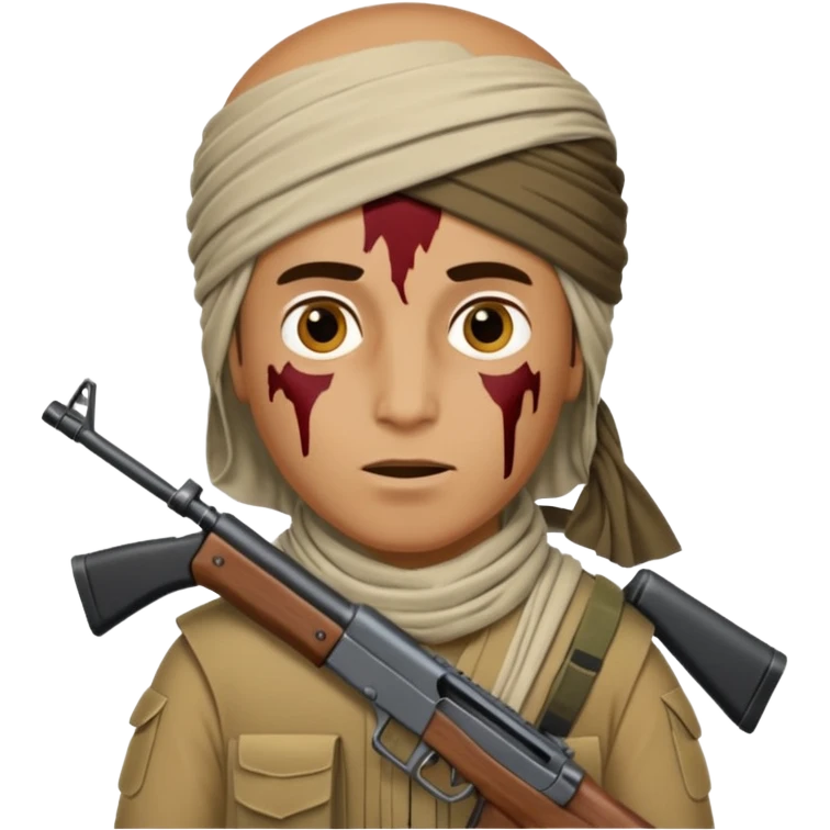 taliban soldier with gunshot wound to the head emoji