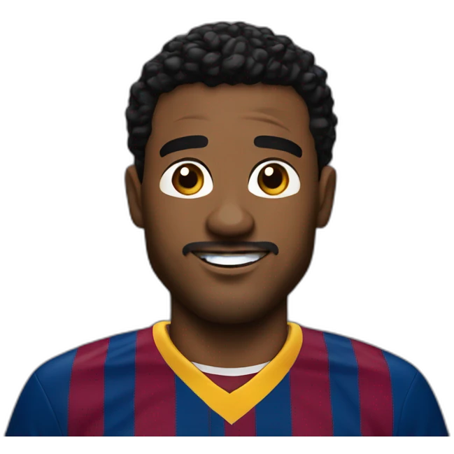 Vinicious Jr. in a barcelona Jersey emoji