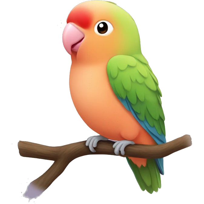 Cute peach faced lovebird  emoji