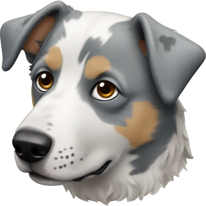 Pyrenees and blue heeler mix dog emoji