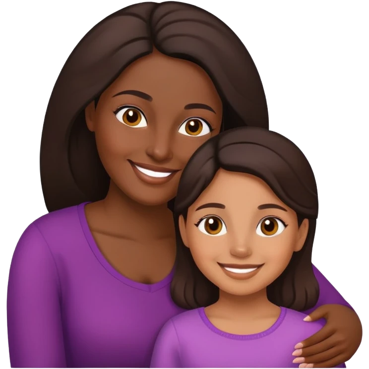 latinas Mom and daughter emoji