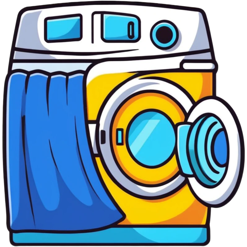 colorful laundry hanging on a line blowing in a summer breeze emoji