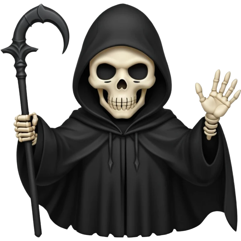 Waving dark reaper emoji emoji