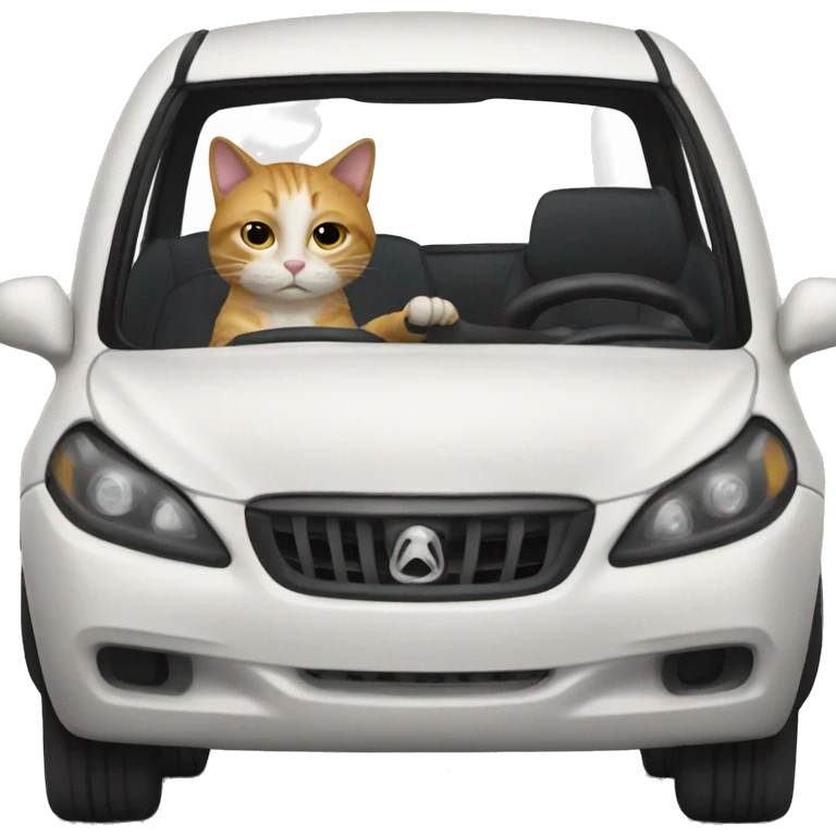 cat driving a car emoji