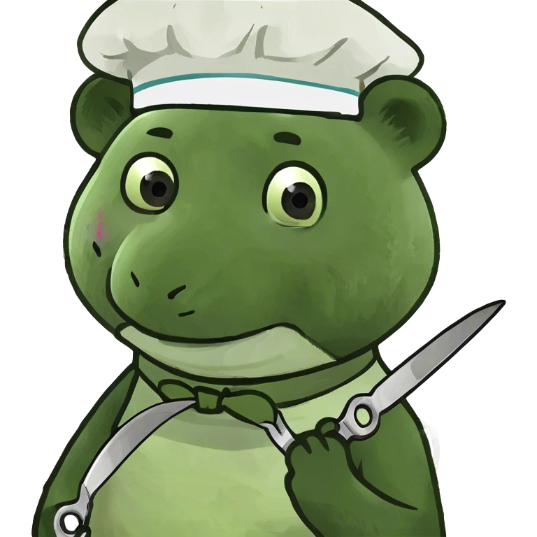 Panda holding scissors  emoji