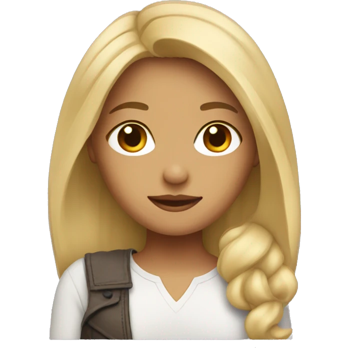 blonde girl with brown roots emoji
