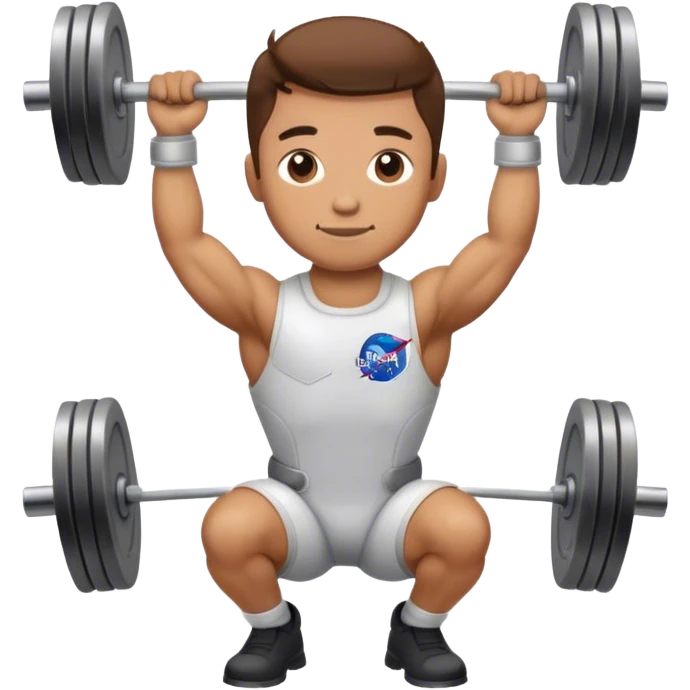 Weightlifting astronaut  emoji