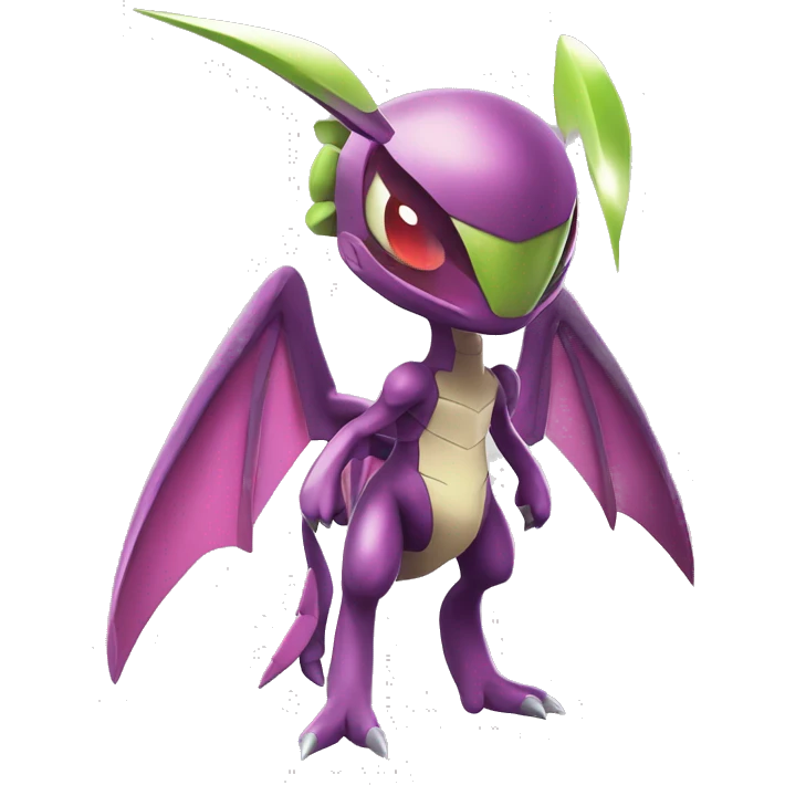 Cool Edgy Chibi Legendary Shiny Fakemon-Pokémon-Genesect-Flygon With Full Body Detailed High Quality emoji