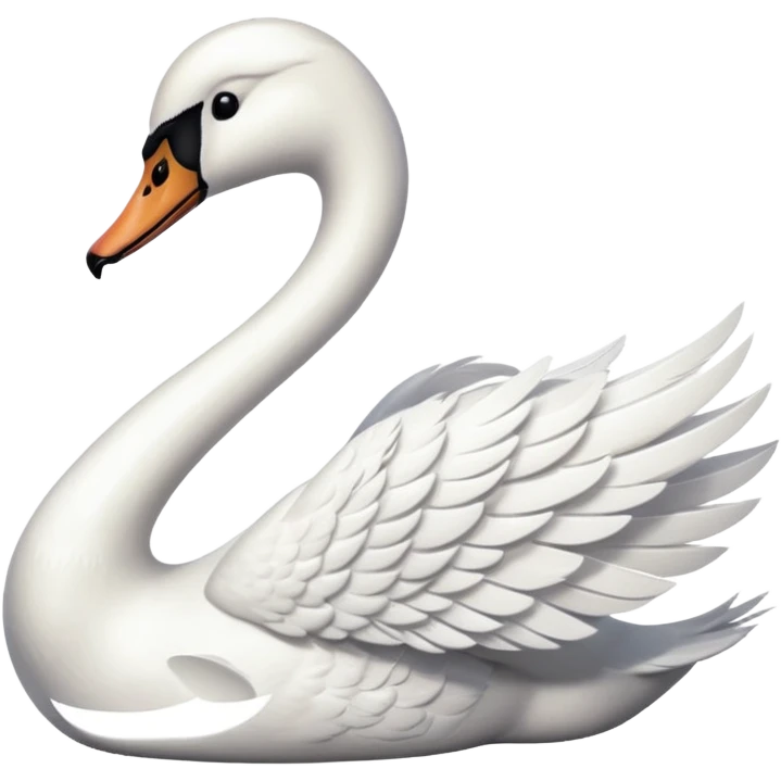 Swan emoji facing right side emoji