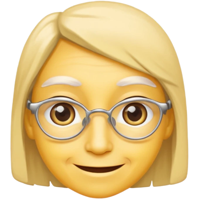 Yellow face eyebags smiling emoji