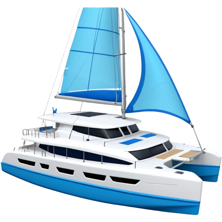 make a 50ft catamaran lagoon styled faceing to the right  emoji