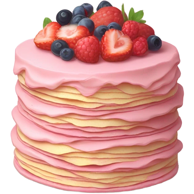 Pink Crepe cake emoji