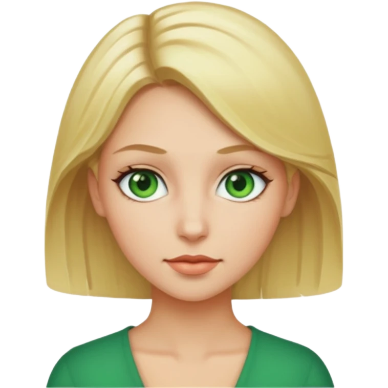 Sexy Queen Green eyes blonde Hair emoji