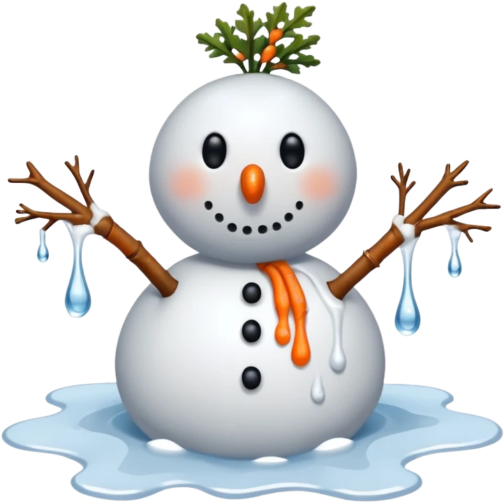 melting snowman emoji