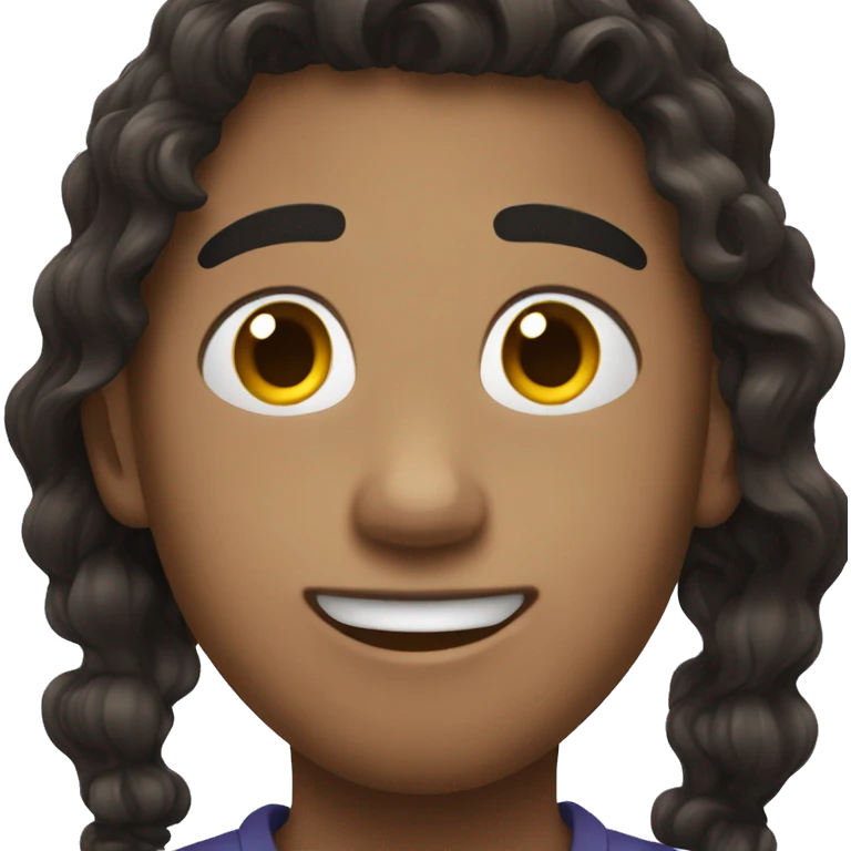 wavy dark hair boy emoji