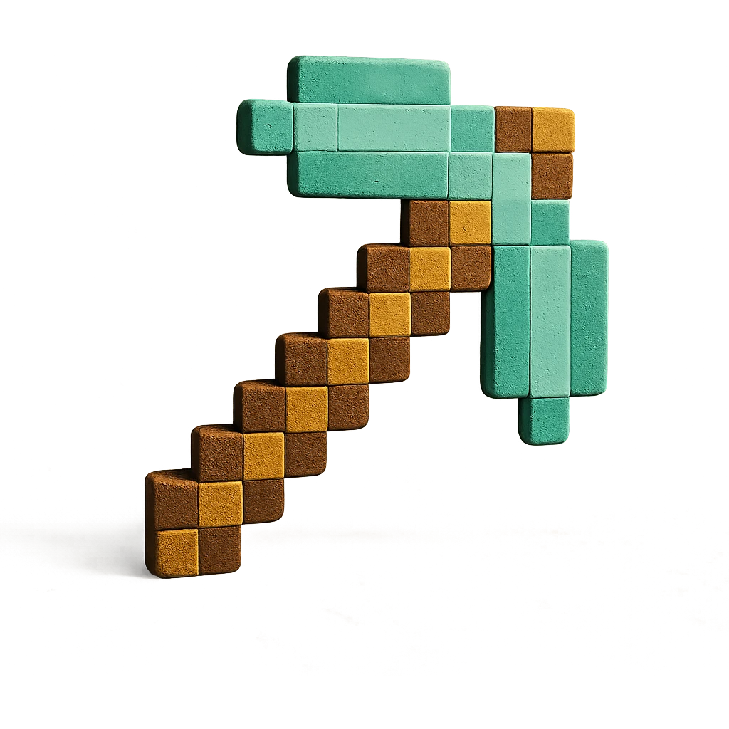 Minecraft pickaxe emoji