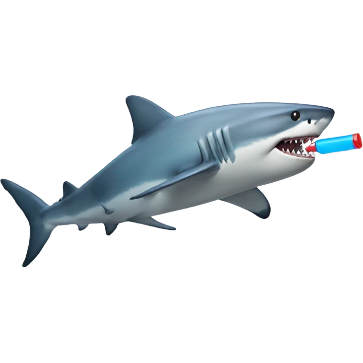 Shark with water gun emoji