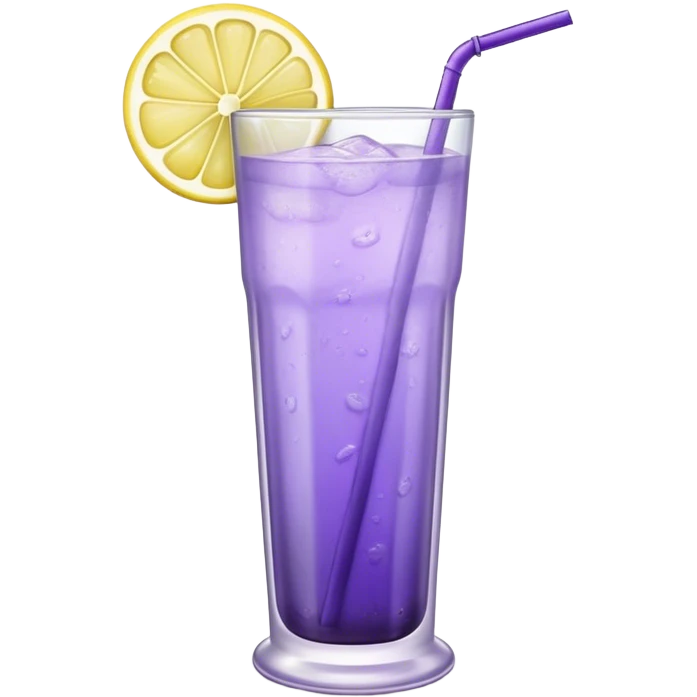 Lavender lemonade in tall rubbed glass  emoji