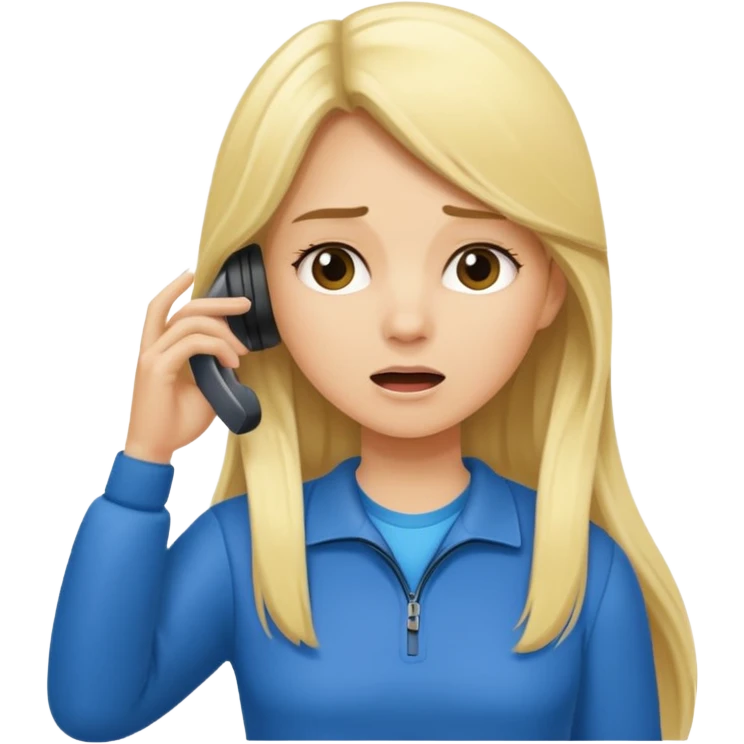 blonde cartoon girl long hair sports coach calling for a time out emoji