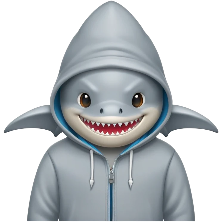 Shark wearing hoodie emoji