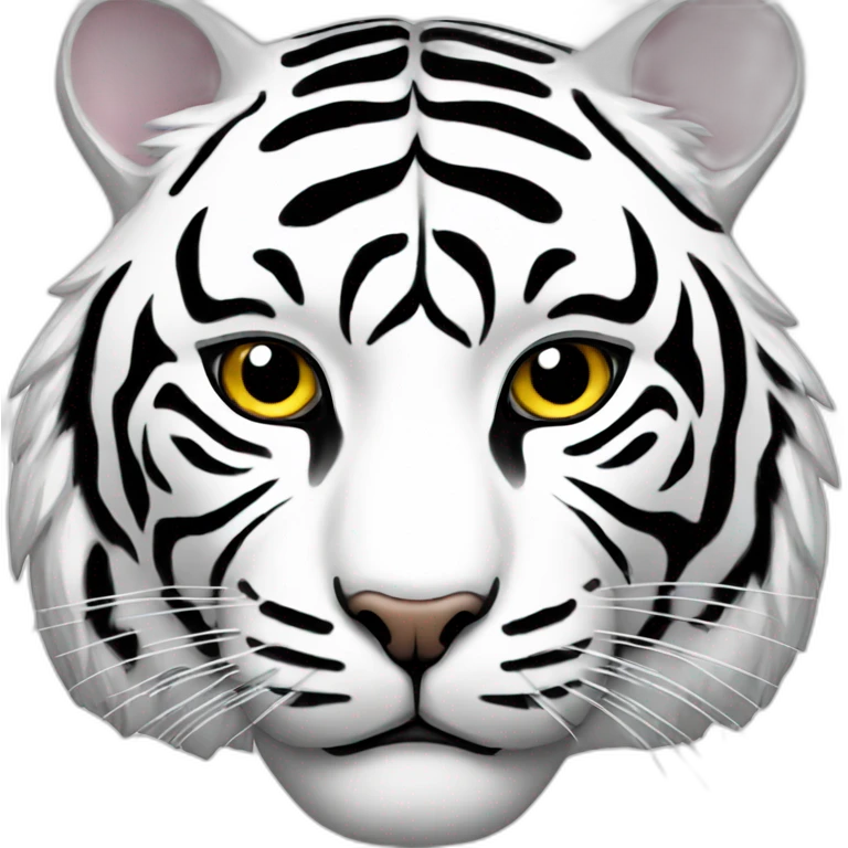 white tiger Japanese mask emoji