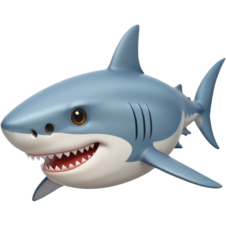 Shark with big hearts in the eyes emoji