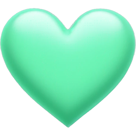 Mint green heart emoji