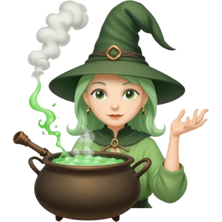 green witch cooking potion emoji