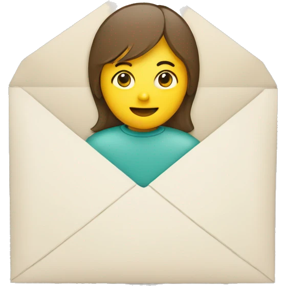 person holding stamped envelope emoji
