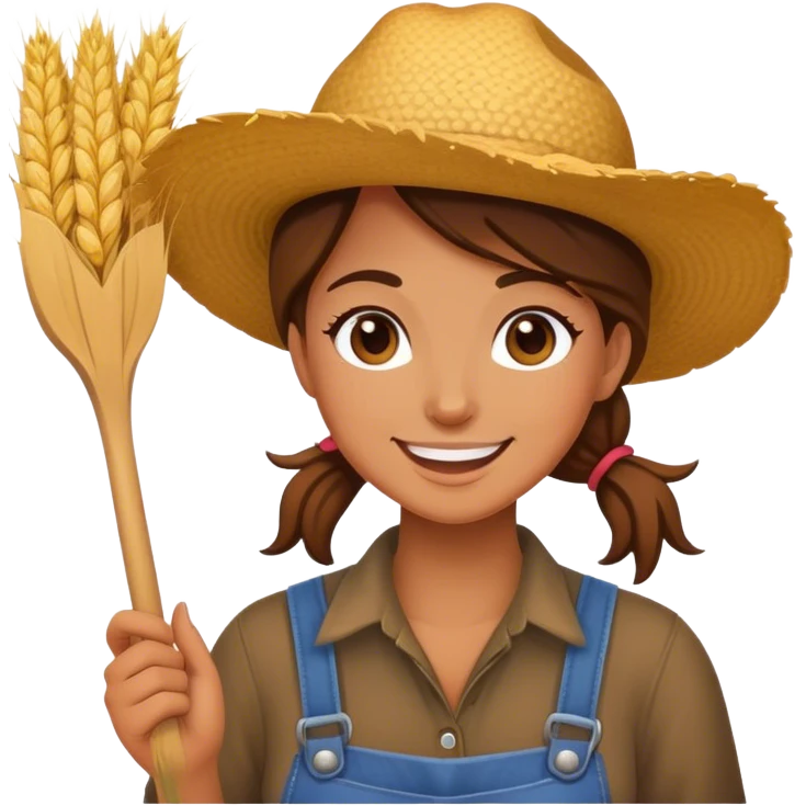Agricultrice contente qui dit yes emoji