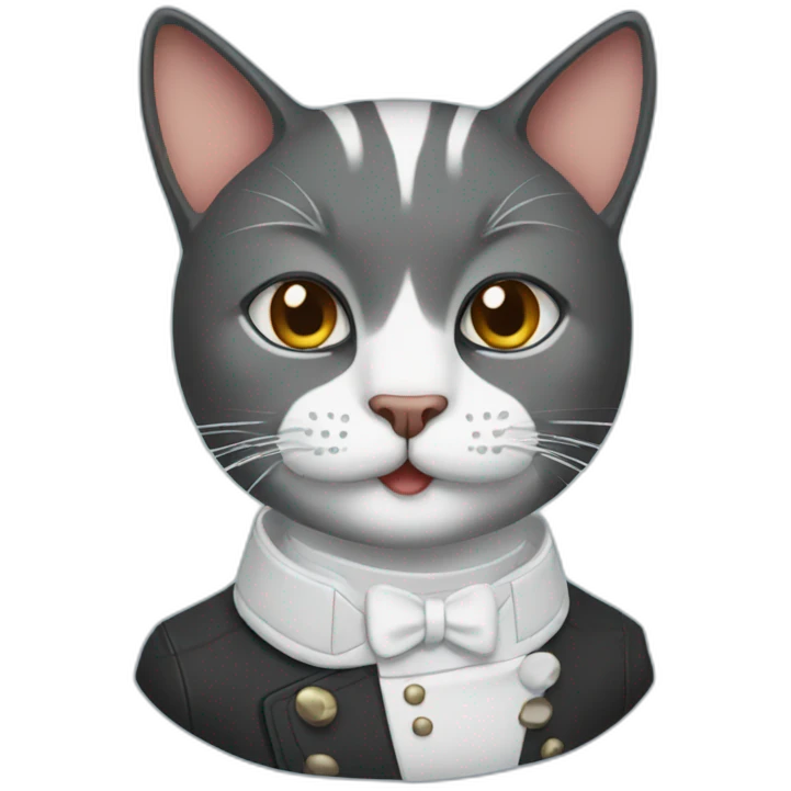 barber cat with mustache emoji