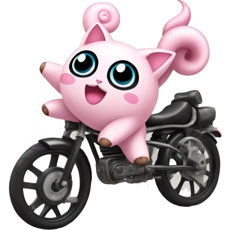 Jigglypuff on a bike emoji