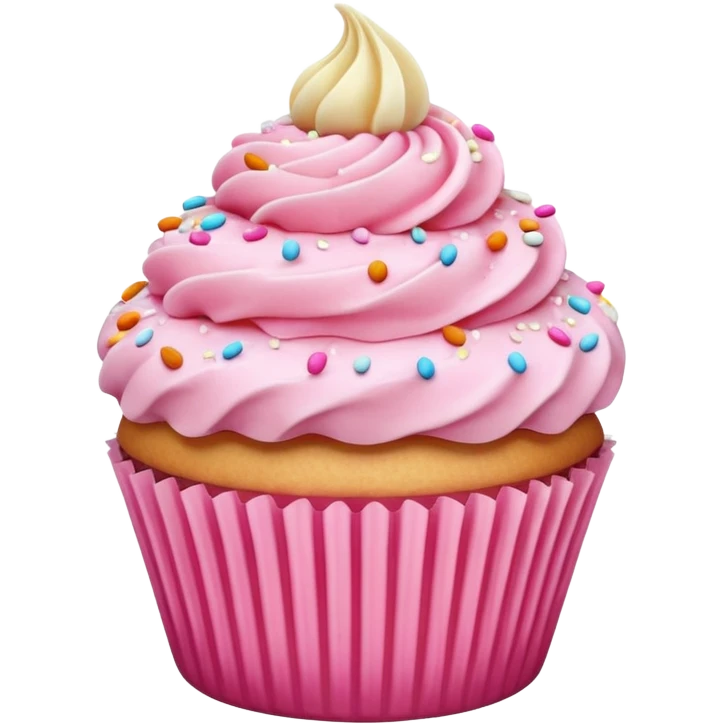 Cupcake with pink icing emoji