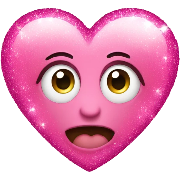 Pink sparkly heart emoji