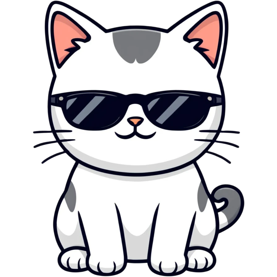 Cat with sunglasses emoji