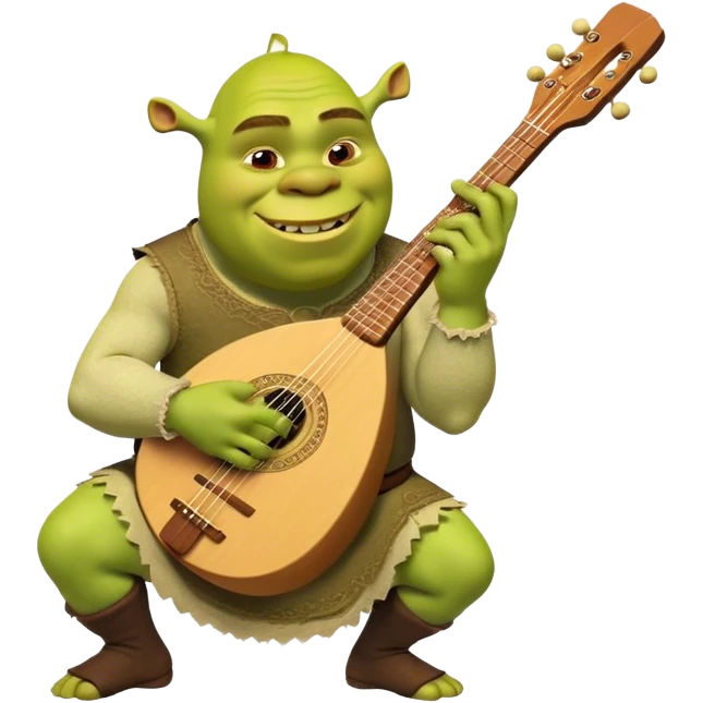 Shrek playing balalaika emoji