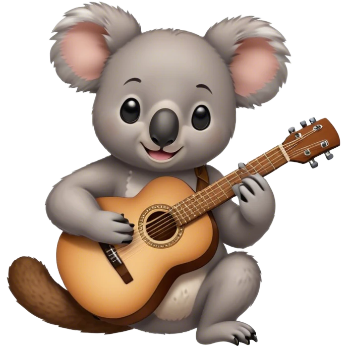 Koala playing guitar  emoji