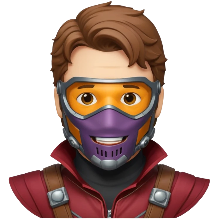 star lord marvel character face only emoji