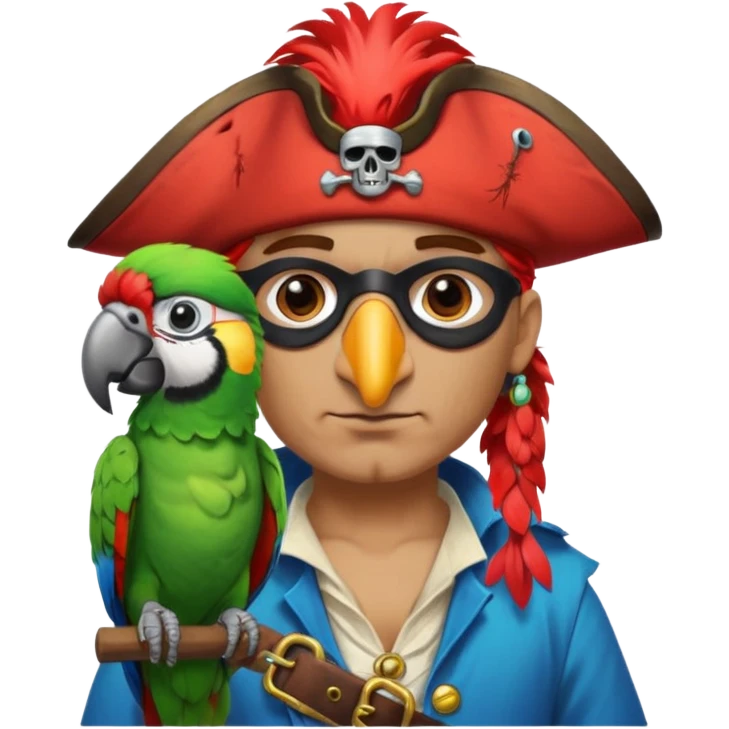pirate and parrot emoji