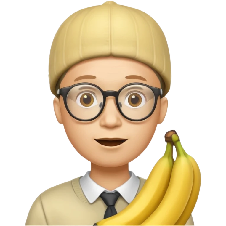 human banana with glasses emoji